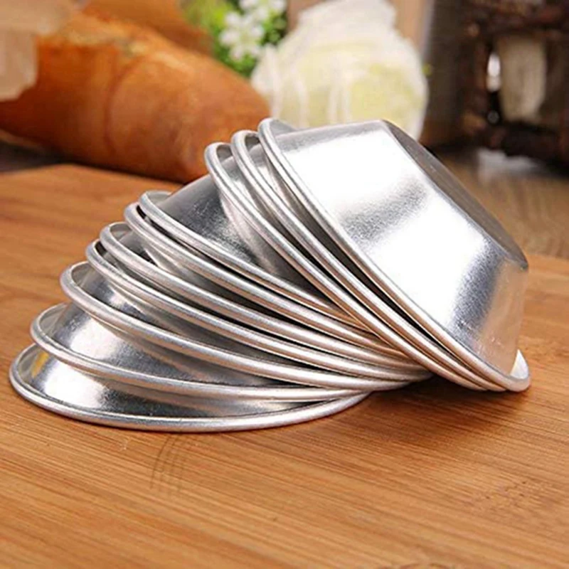 

28 Pieces Egg Tart Molds Tiny Pie Tartlets Dessert Mold Pans Cup Bakeware Cake Cookie Mold, Round Reusable Non Stick