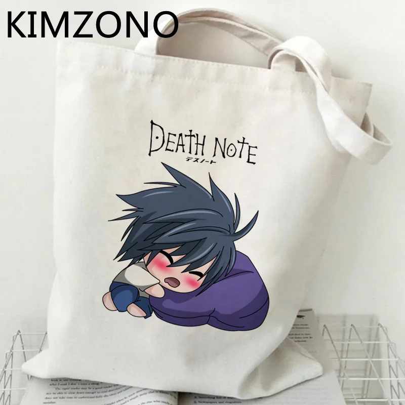 

Сумка для покупок Death Note, Холщовая Сумка-тоут для покупки продуктов, ecobag string, многоразовые тканевые сумки