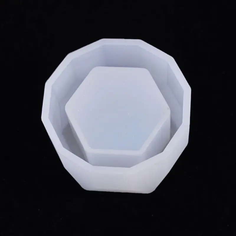 

Crystal Epoxy Resin Mold Hexagon Cup Casting Silicone Mould Craft Making Tool