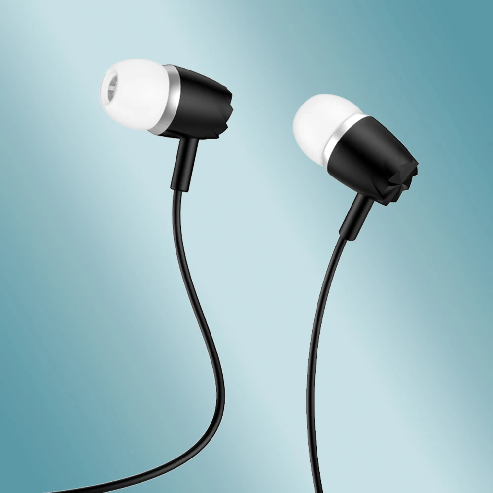 3 5 мм разъем в ухо наушники проводные стерео шумоподавление бас гарнитура Hifi