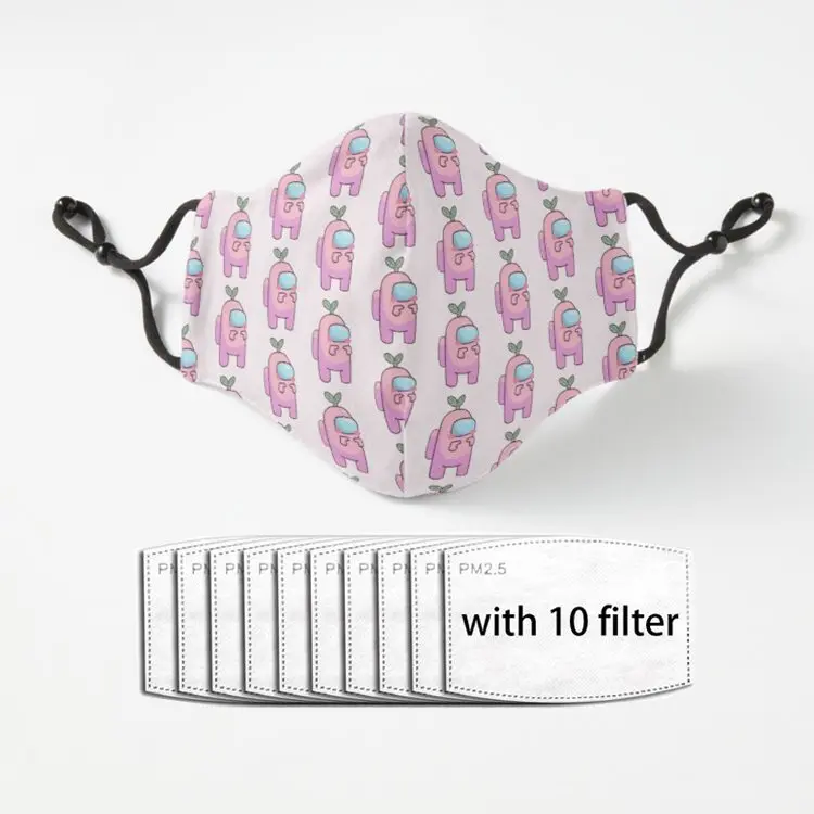 

Кавайная розовая Новая защитная маска для детей, моющаяся прозрачная маска для лица, милая подвесная маска для ушей, маска для верховой езды