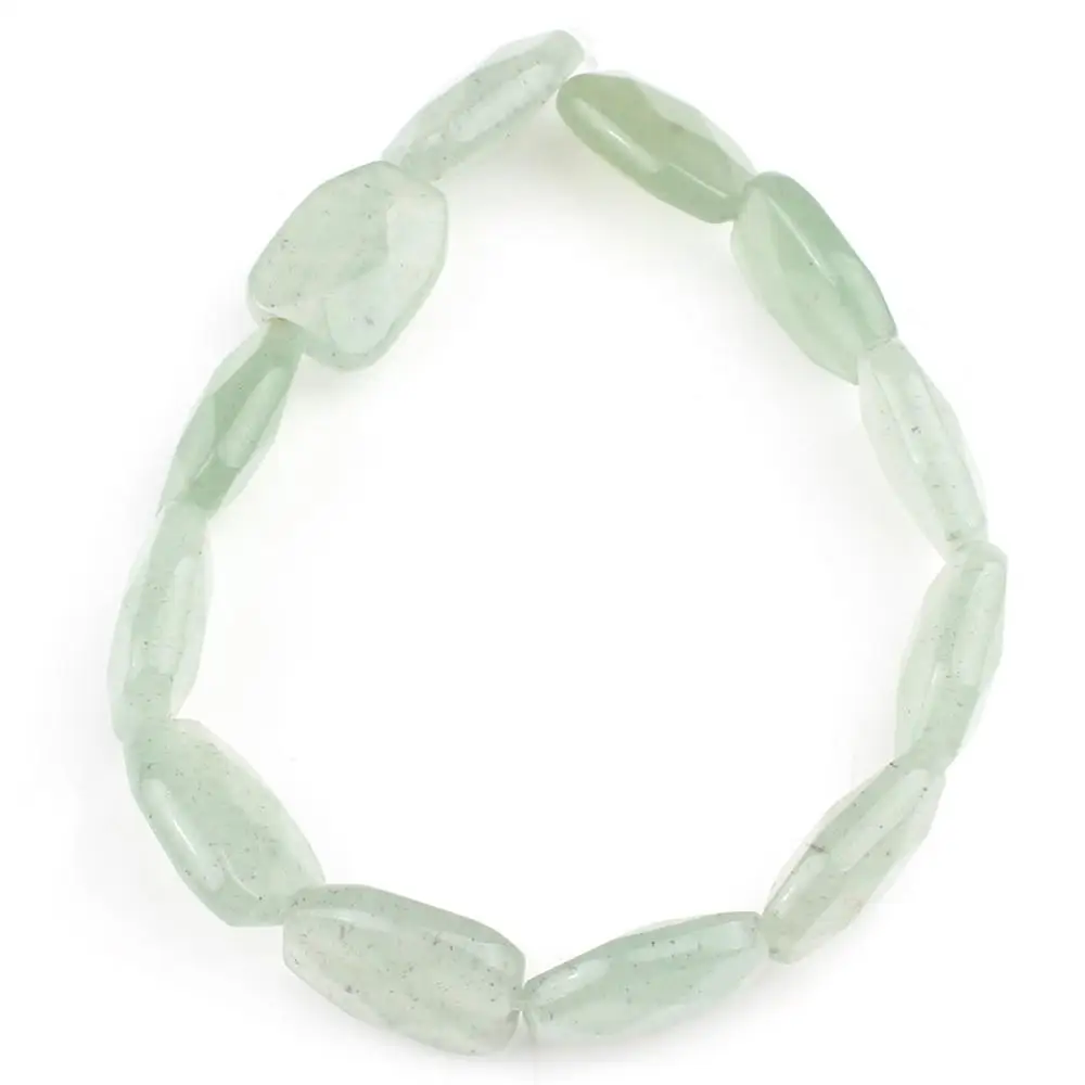 Green Aventurine 12*16 мм граненые бусины натуральная бирюза унакит Индия Агаты кварцевые бусины из нефрита для самостоятельного изготовления ювелирных изделий серьги шпильки браслет 7,5'' - Цвет: Green Aventurine