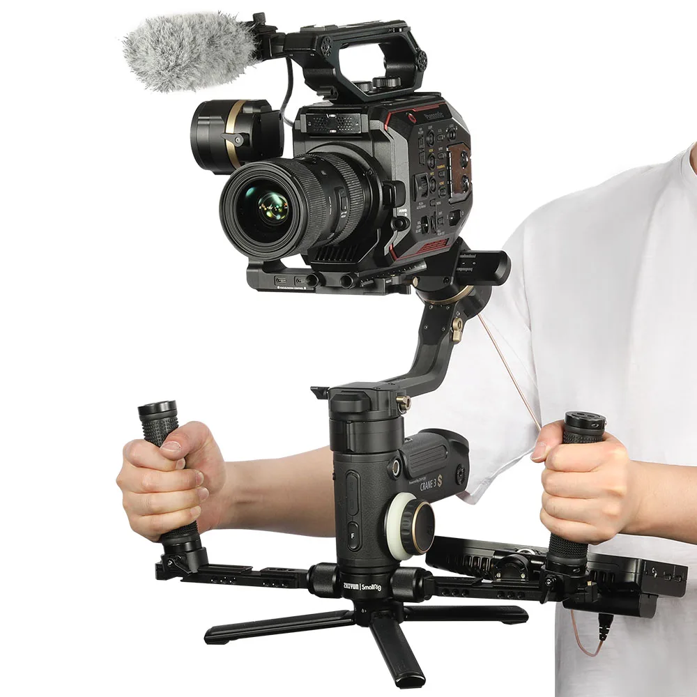 Двойная Рукоятка SmallRig для Zhiyun CRANE 3S карданный Ручной Стабилизатор с НАТО