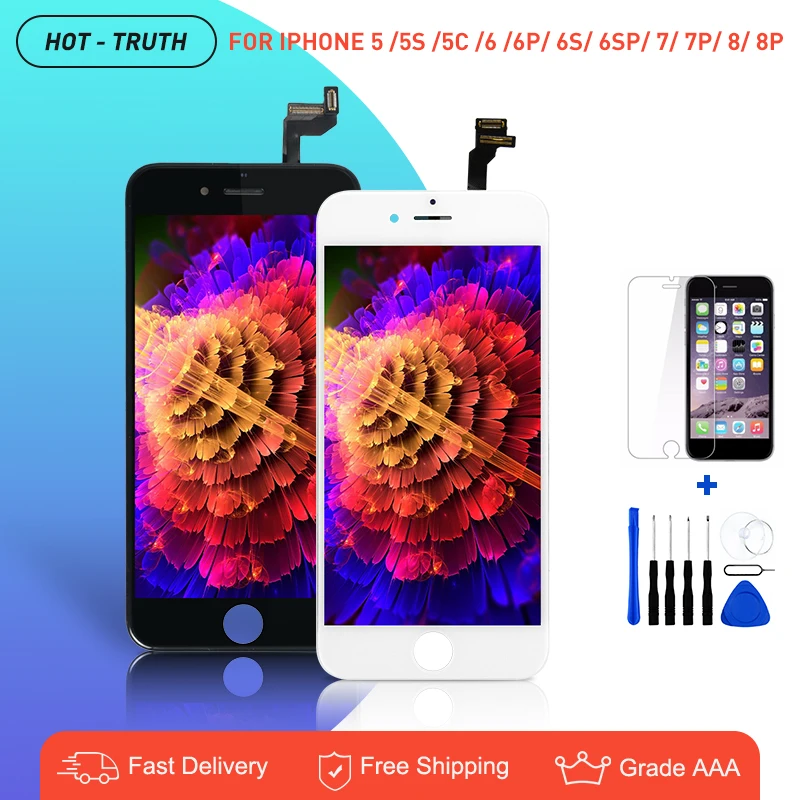 10 шт./лот OEM дисплей для iPhone 6 6g 6S AAA +++ Замена ЖК-экрана 7 8 5 5S 5C детали 3D сенсорный