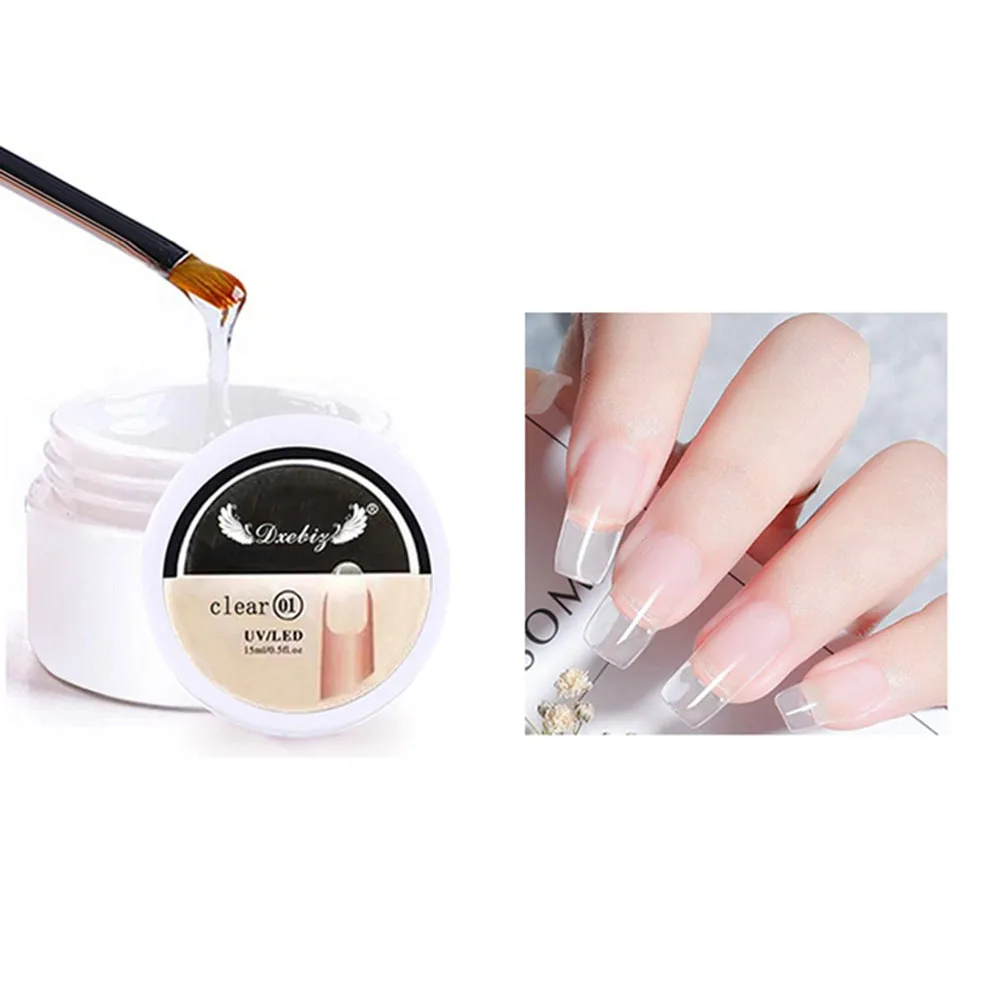 

Lasting Nail Extension Gel Canned Shiny Durable Free Paper Extension Uv Phototherapy 15ml Nail Art Manicure Tool 4 Colors