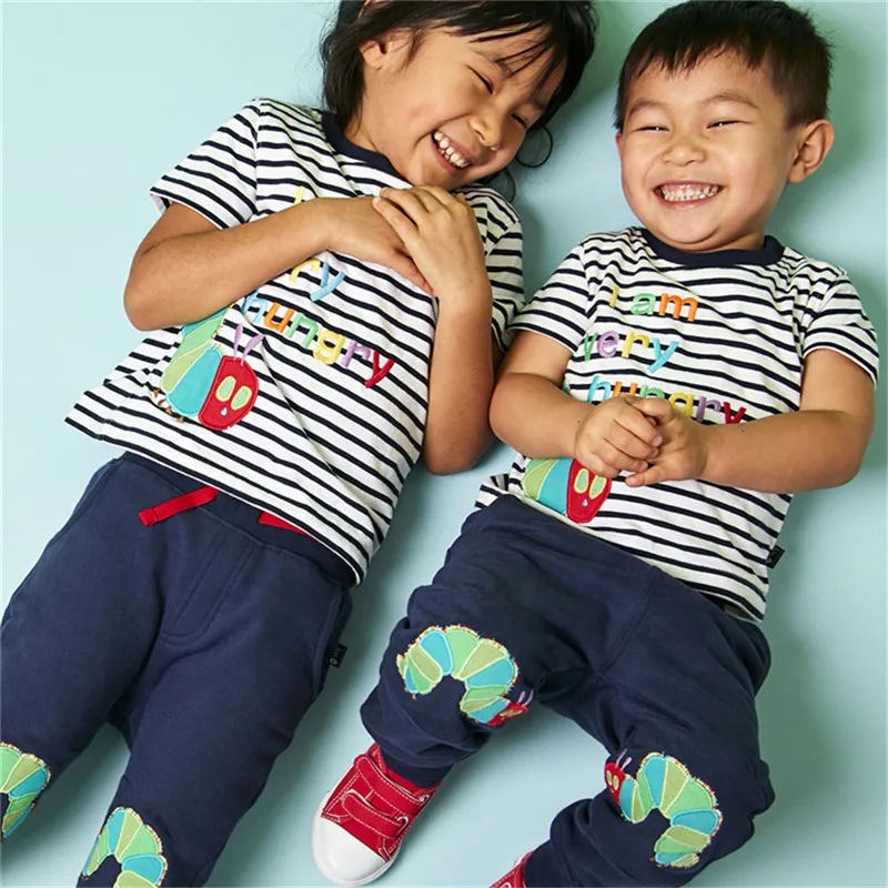 Jumping Meters новые комплекты детской одежды с вышивкой животных на осень-зиму костюм