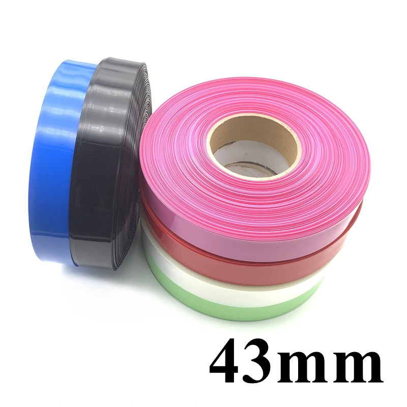 

1Meter 18650 Lithium Battery PVC Heat Shrink Tubing Width 43mm Pack Insulated Film Wrap Protection Case Pack Wire Cable Sleeving