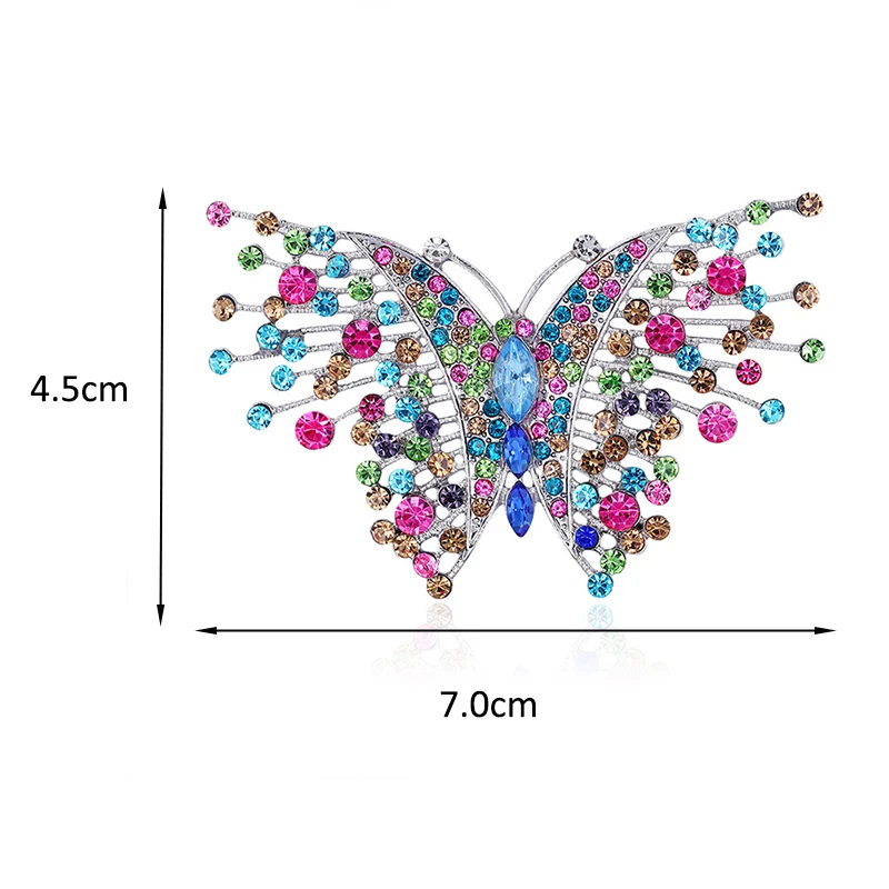 Новая бабочка со стразами для женщин леди красота насекомые свадебная вечеринка