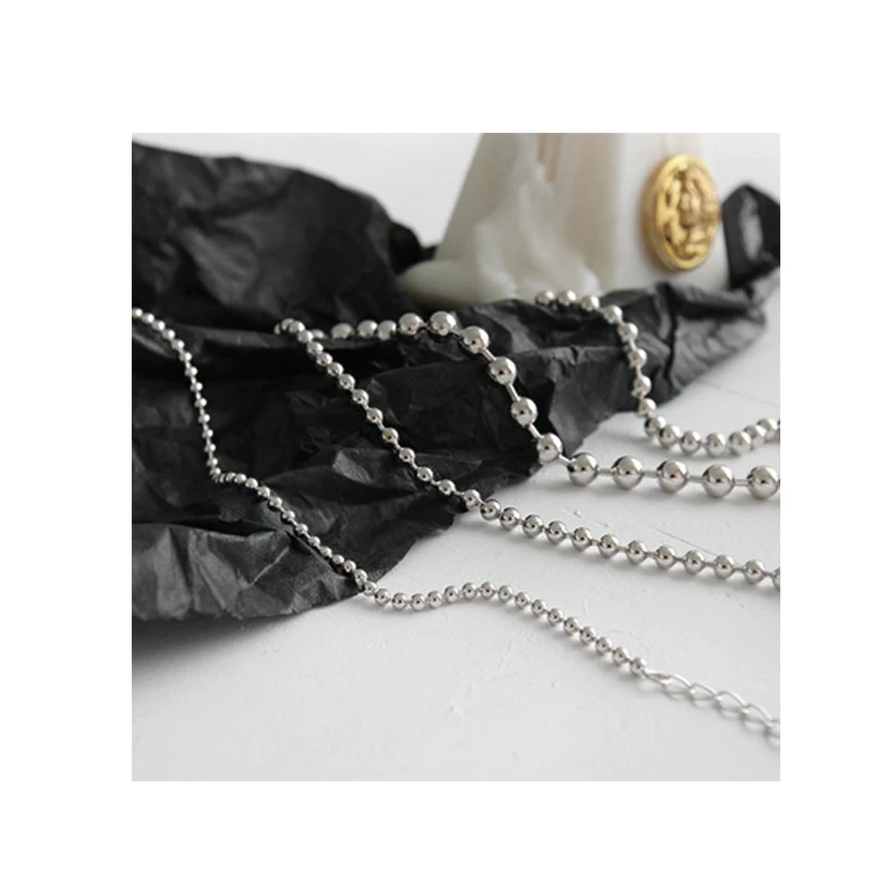 

Bracelet 925 Sterling Silver Geometric Round Bead Beaded Female Bracelet Simple and Versatile Transfer Bead Silver Jewelry