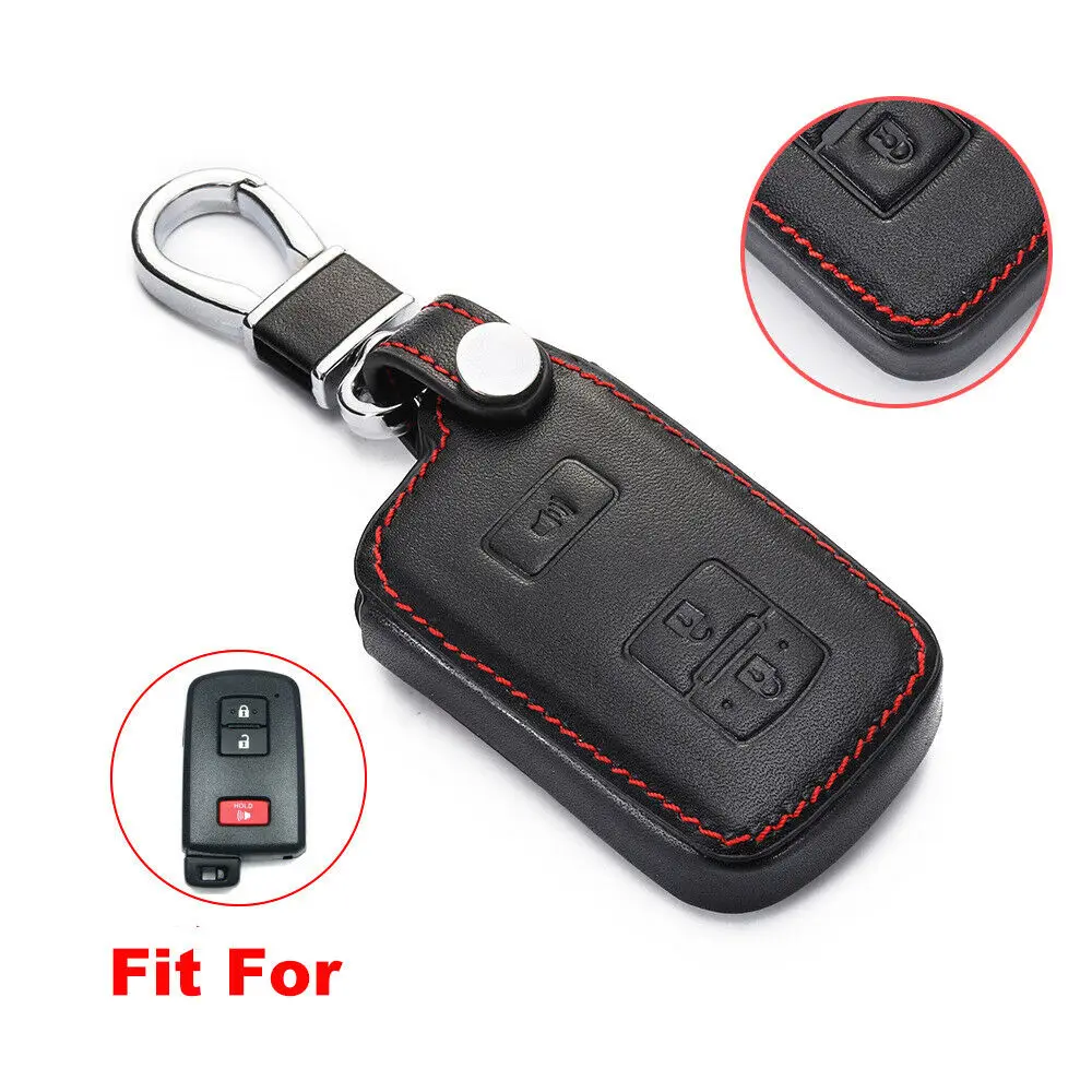 

1 Pcs Key Bag Protective Cover 3 Buttons Bag Case Cover Fit For Toyota 4Runner Premium Soft LeaPopr Smart Remote Key
