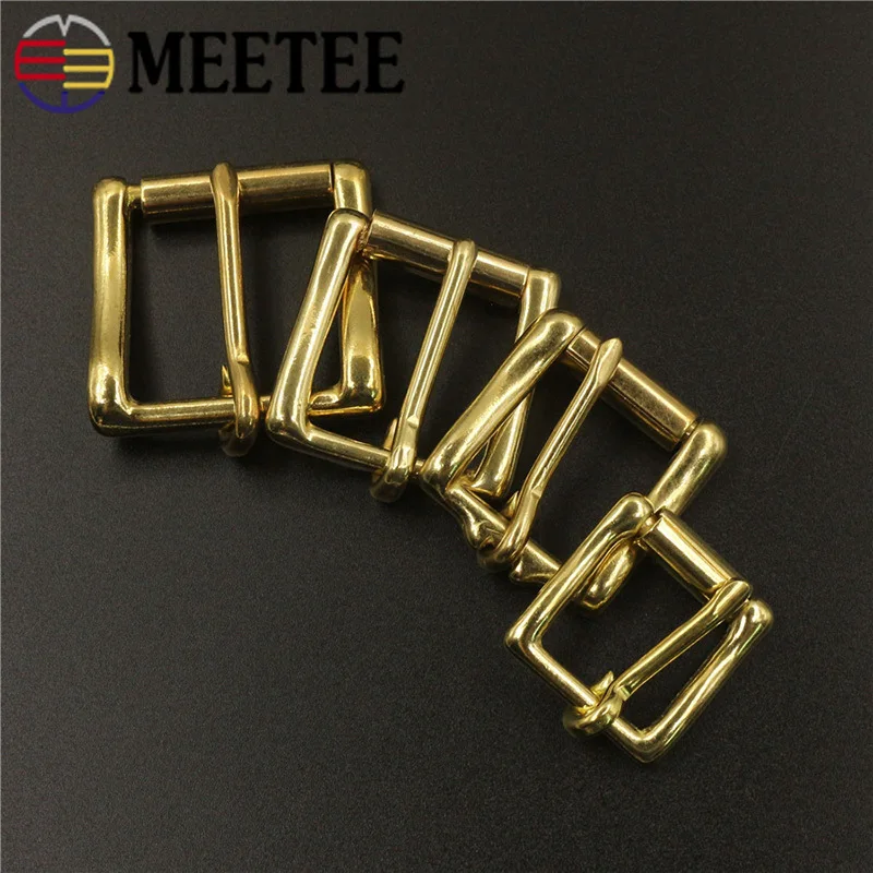Meetee 2/5 шт ID13 38mm Пряжка из чистой меди латунные пряжки для роликовых ремней DIY
