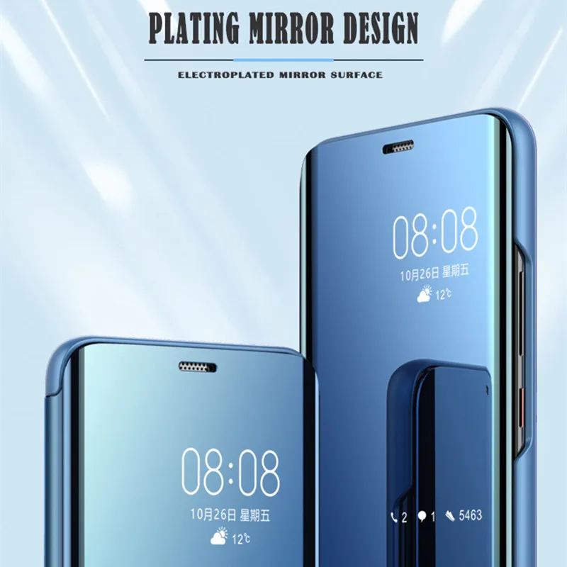 Флип Чехол Для huawei Коврики 20 10 9 8 Pro P30 P 30 рlus Lite 2017 Nova 4 3 3e 3i Smart Стенд Clear View Зеркало