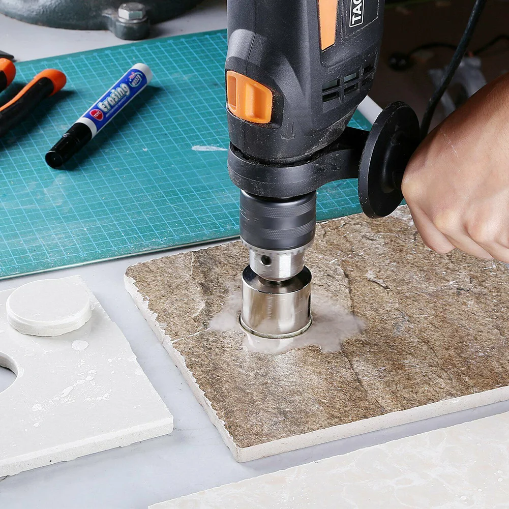 

28 Pcs Drill Bit Diamond Hole Saw Set Electric Drill Accessories For Tile Glass Marble Ceramic Plastic Drilling Cutting Tool