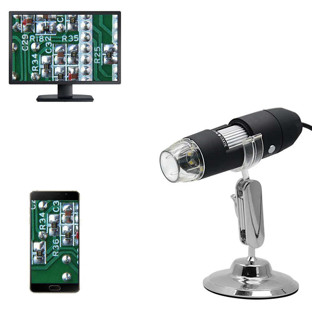 USB микроскоп 3 в 1 1080P 2 0 МП 1000Х|Микроскопы| |