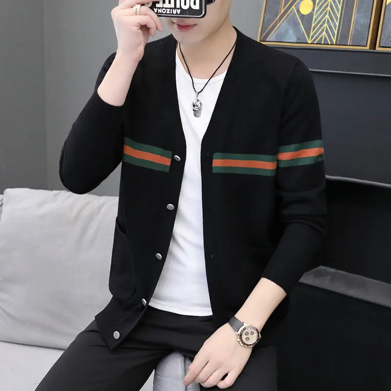 

Spring and autumn new men's Korean knitwear men's cardigan sweater trend handsome cape coat autumn clothes
