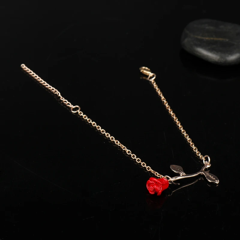 

Women Fashion 3D Rose Flower Design Charm Bracelet For Women Bangle Adjustable Pulseras Mujer Wedding Bridal Jewelry Gift