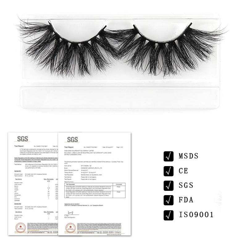 

25mm Mink Eyelashes Long Lasting Mink Lashes Natural Dramatic Volume Eyelashes Extension 3d False Eyelash Cotton Band