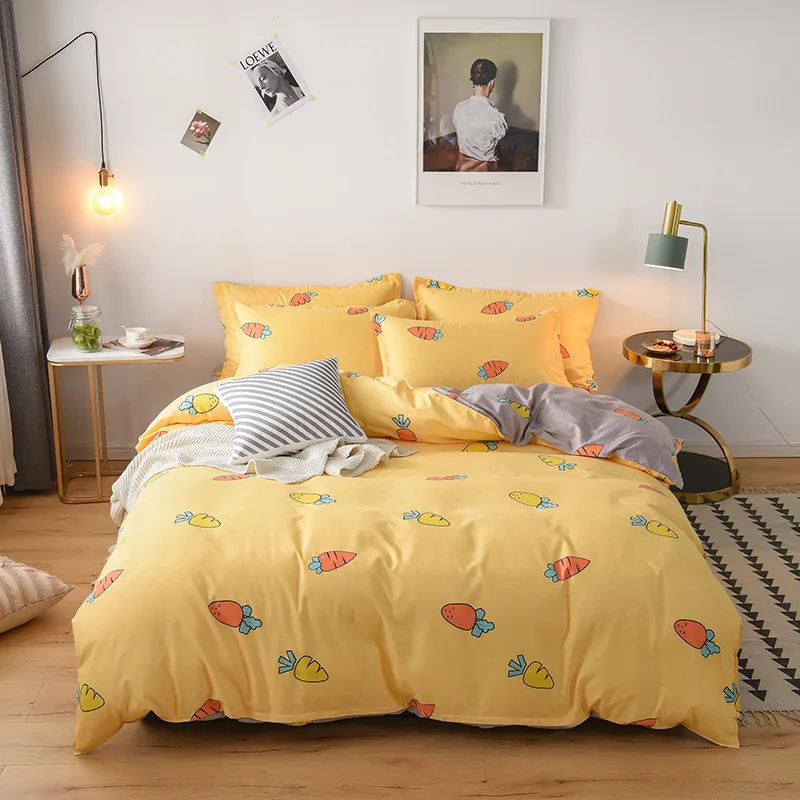 

Queen Bedding Set Pure Cotton Thickened Bed Sheet Pillow Cover Quilt Household Bedding Comforter Bedding Sets Bedding Set