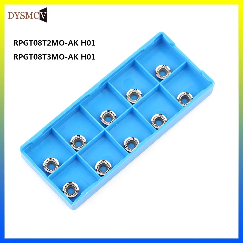 

10pcs RCGT0803MO-AK H01 RPGT08T2MO-AK H01 100% original Aluminum cutter blade CNC Lathe Cutting Tool turning tool