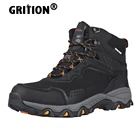 GRITION мужские походные треккинговые ботинки водонепроницаемые кроссовки теплая зимняя охотничья обувь горная тактическая уличная нескользящая обувь 2021