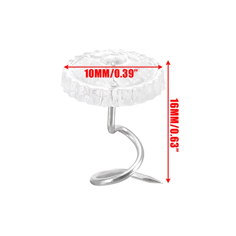 100 шт. твист булавки прозрачная пластиковая головка булавка фиксированная