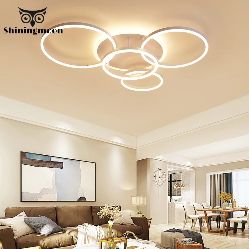 Современный дизайнерский светодиодный потолочный светильник акриловое белое