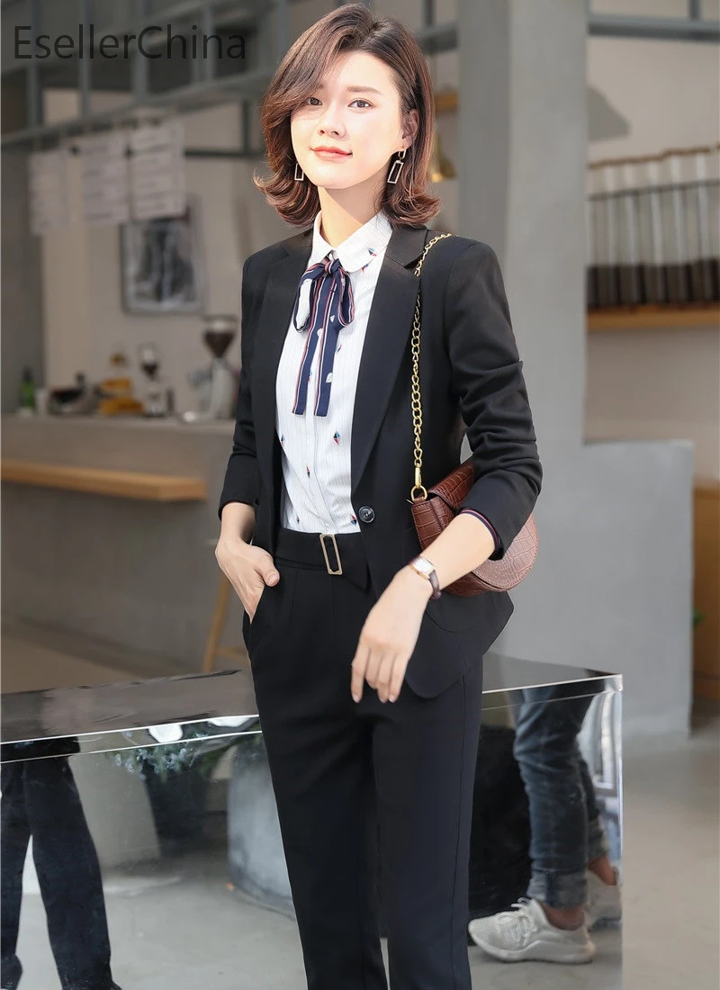 Модные серые клетчатые профессиональные деловые костюмы с комплектом из 2