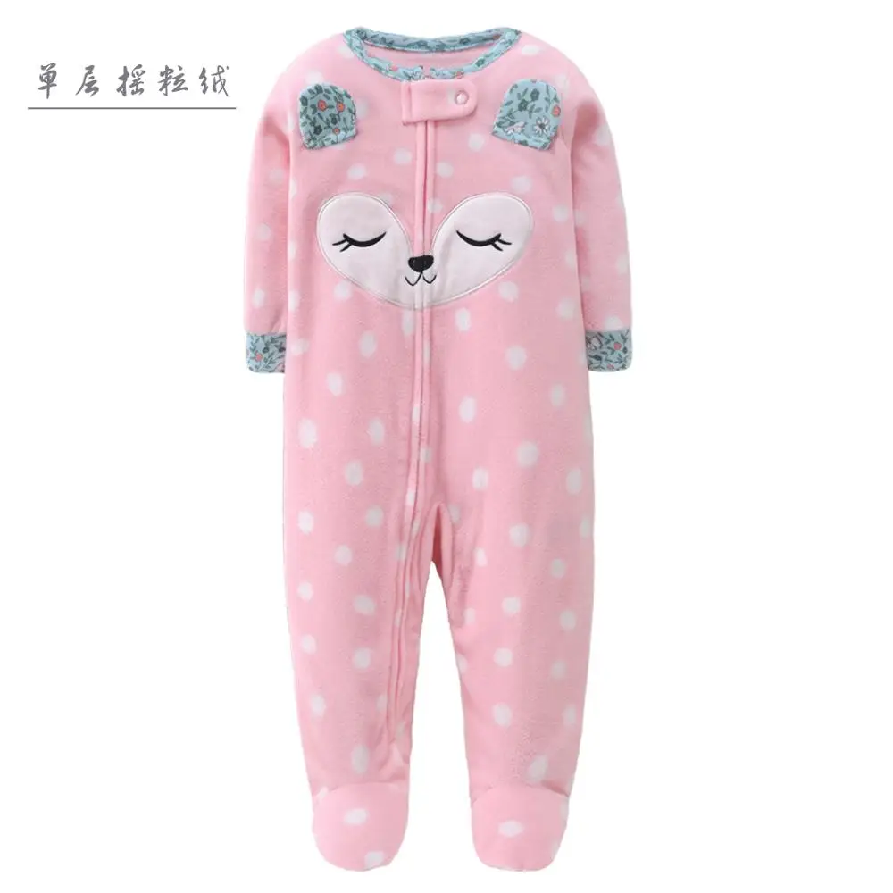 Newborn baby clothing winter boys jumpsuit fleece overalls infants clothes pajamas toddler costume |