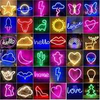 led neon night light art sign wall room home party bar cabaret wedding decoration christmas gift wall hanging neon sign