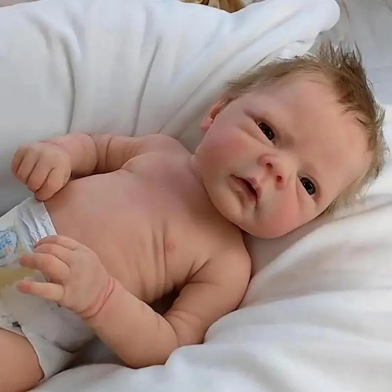 

46cm Reborn Baby Dolls Bebe Lifelike Newborn Cute Silicone Body Toy For Children Christmas Surprise Gift Drop Shipping