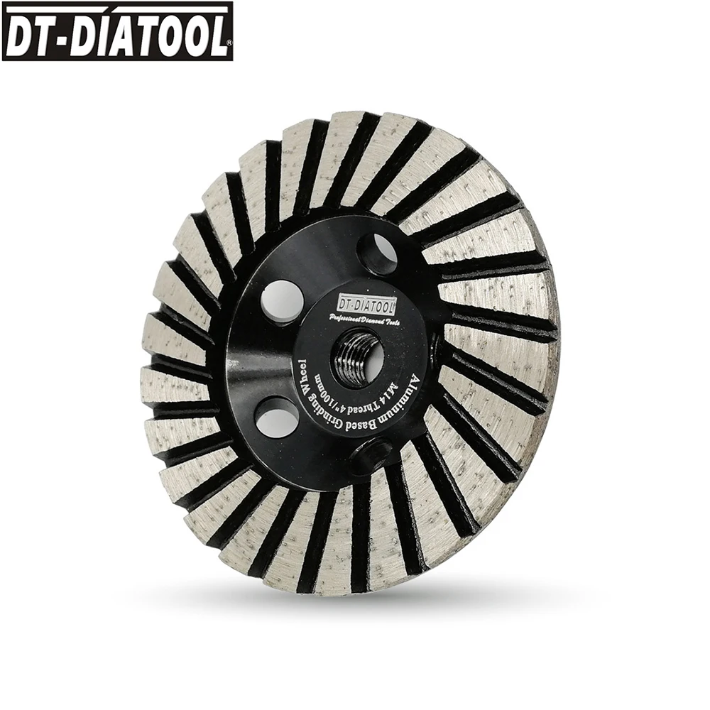 

DT-DIATOOL 1pc M14 Thread Dia 100mm/4inch Grit#30 Aluminum Based Grinding Cup Wheel Grinding Disc Granite Marble Grinding Wheel