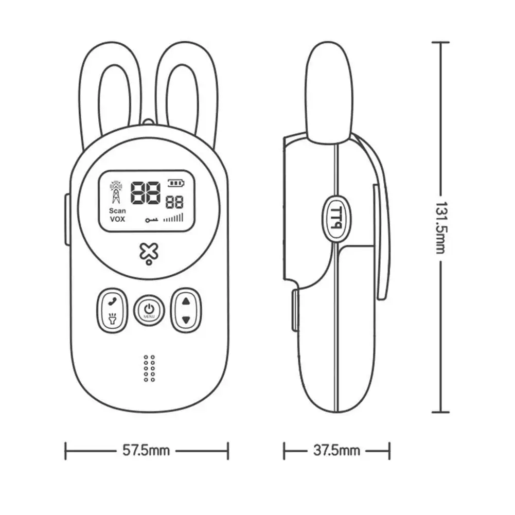

2021 Toy Walkie Talkies Mini Walkie-Talkies Handheld Lanyard Transceiver Range Radio 3KM Gifts Toys Children For Kids Inter U7N1