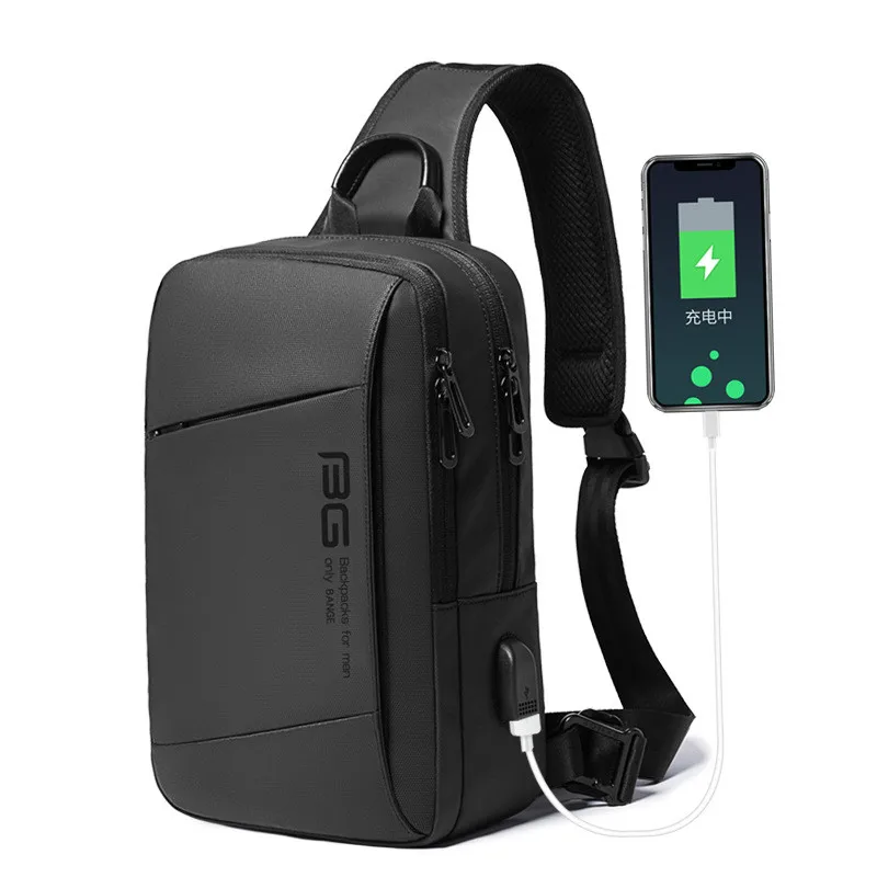 

New Multifunction Crossbody Bag for Men Anti-theft Shoulder Messenger Bags Male Waterproof Short Trip Chest Bag Male Business