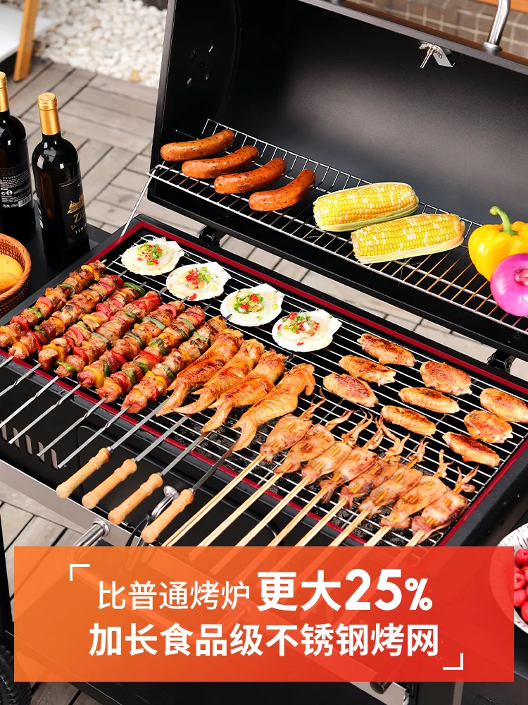 

Печь для барбекю, домашняя угольная печь для барбекю, уличная угольная гриль, плита, американский гриль, полный комплект для барбекю, вилла, ...