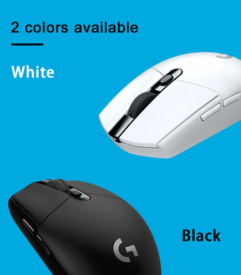 Игровая беспроводная мышь logitech G304 с датчиком LIGHTSPEED HERO, 12000 точек/дюйм, геймерская мышь для Windows Mac, игровая мышь
