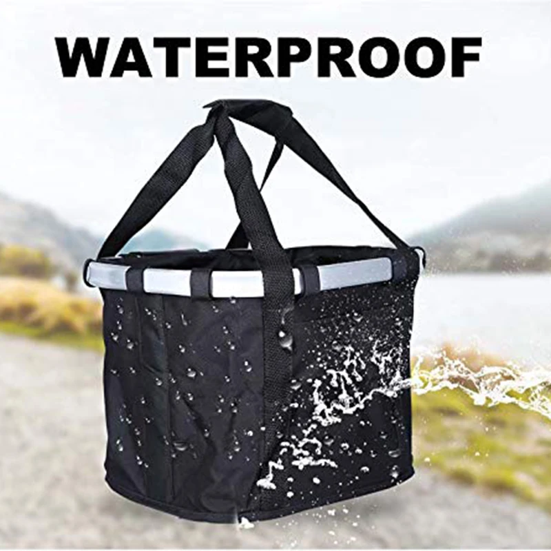 Велосипедная Сумка корзина Складная Водонепроницаемая передняя сумка на руль