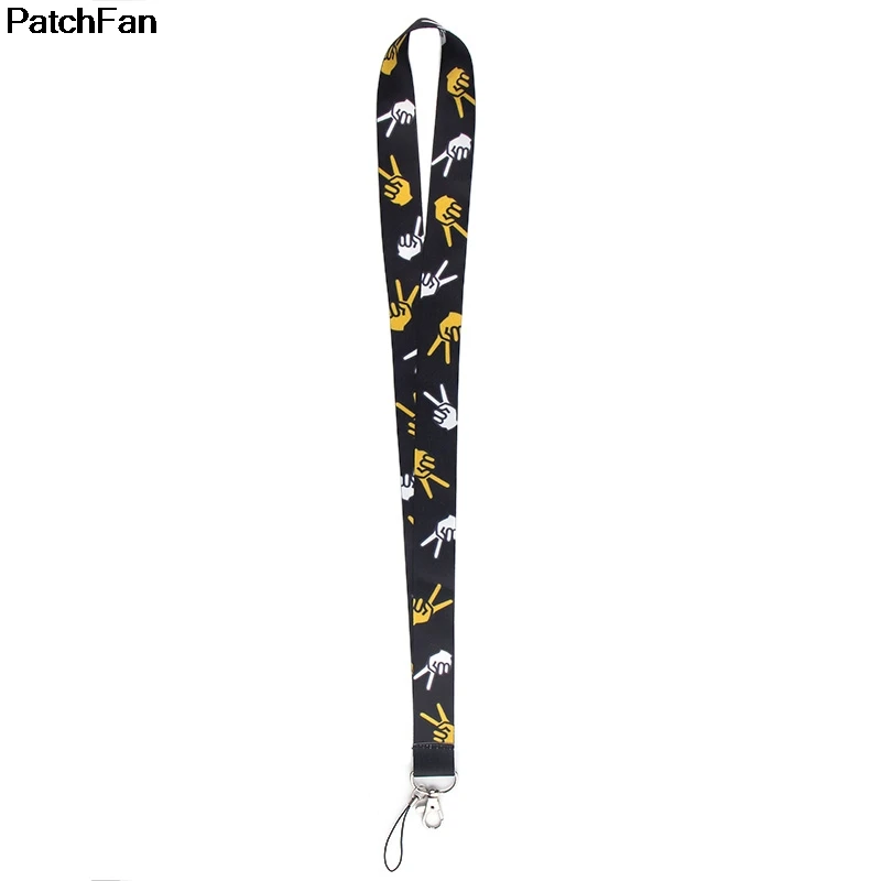 Patchfan ножницы левой рукой с принтом в виде пальцев шейный ремешок для ключей очки