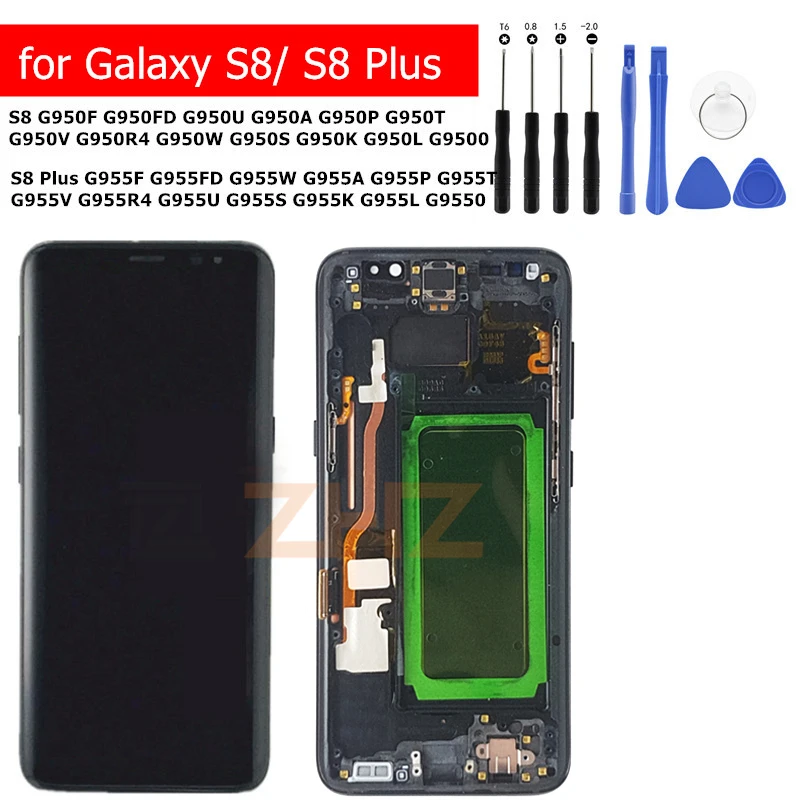 Для samsung Galaxy S8 плюс G950 G955 ЖК Дисплей Сенсорный экран планшета Ассамблеи с рамкой