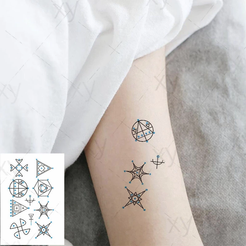 Waterproof Temporary Tattoo Sticker Small Black Flowers Vine Body Art Foot Hand Fake Tatto Flash Tatoo for Women Men 10.5*6 images - 6