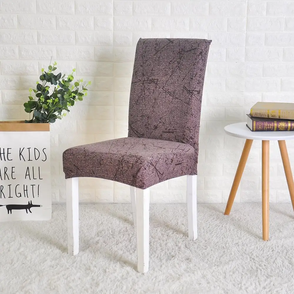 

Chair Covers Geometric Spandex Elastic Stretch Decoration Chair Dining Seat Cushion Anti-dirty Washable