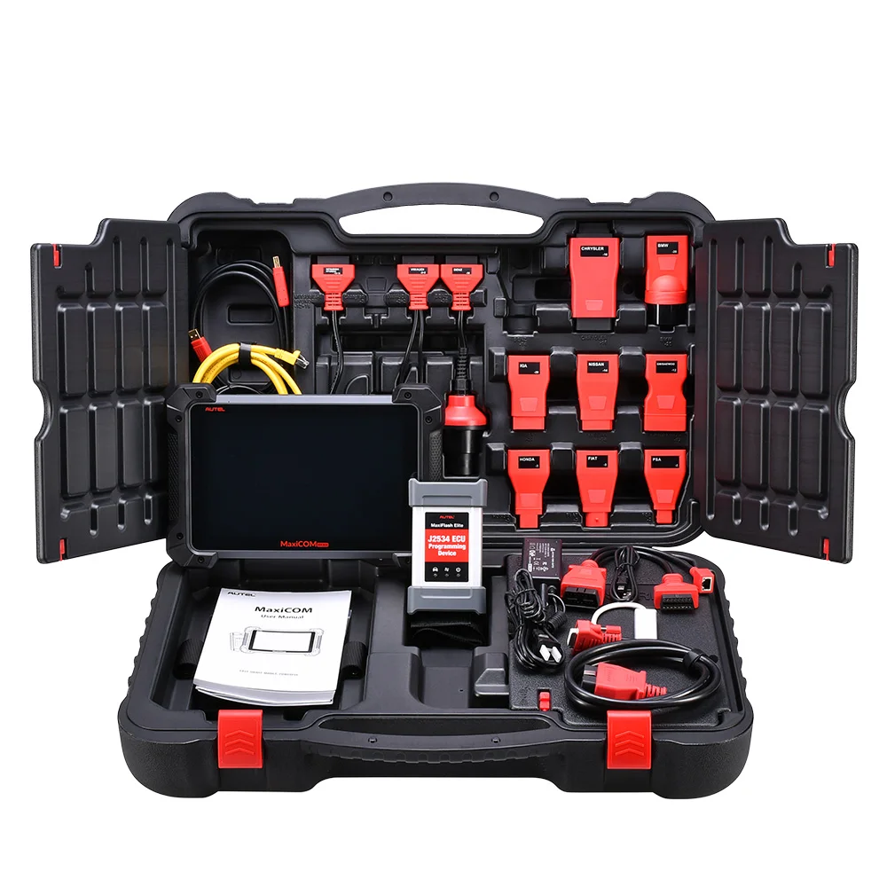 mk908p AUTEL MaxiCOM MK908P OBD2 автоматический диагностический инструмент для программирования ECU OBDII сканер J2534 ECU программист PK MaxiSys Pro Elite MS908P - Цвет: mk908p