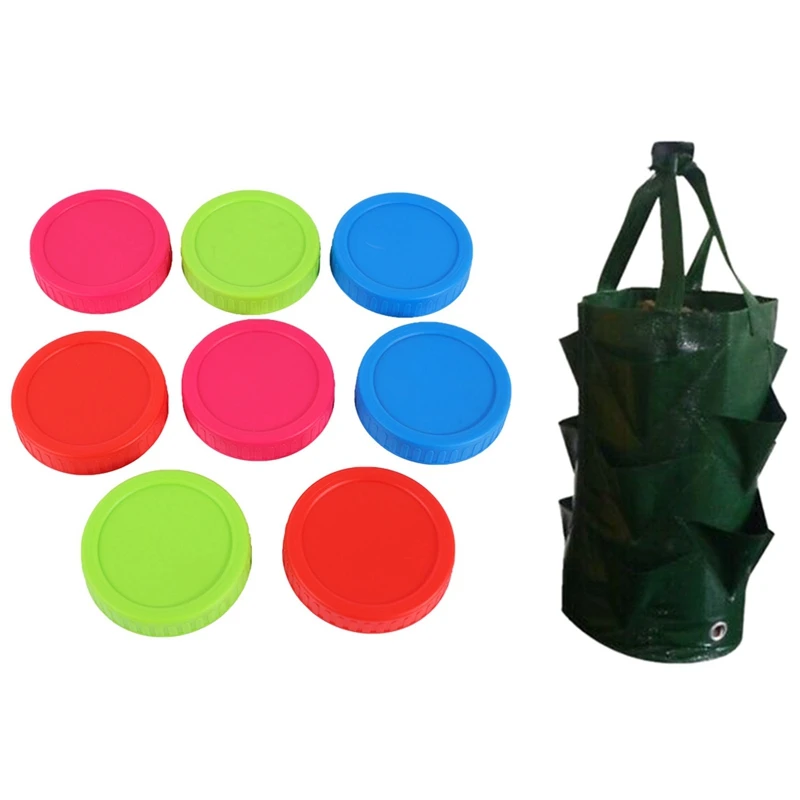 Акция! 8 шт Различные Цвет широкого рта стеклянная банка с завинчивающейся