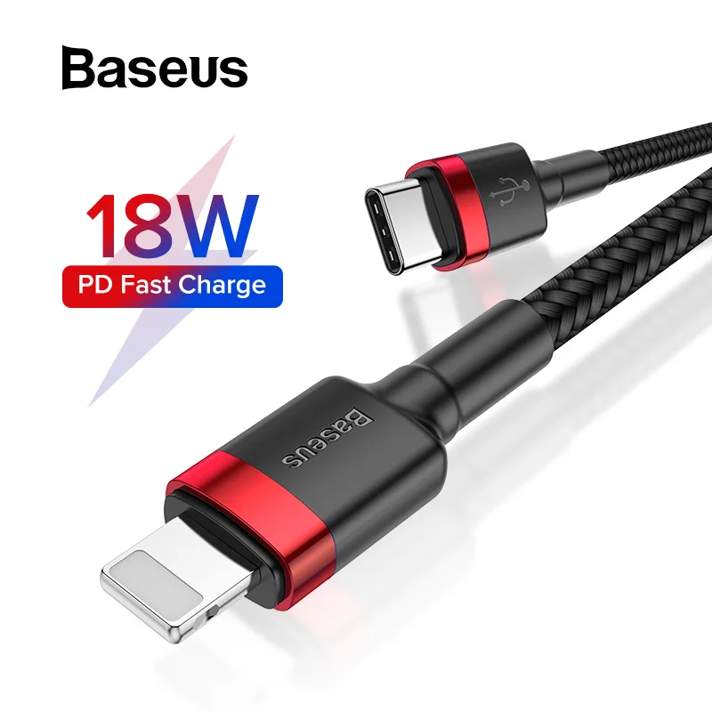 Baseus 18 Вт type-C кабель для iPhone 11 Pro Max Charger USB C PD Быстрая зарядка кабель для передачи данных для iPhone Xr 8 Macbook Pro зарядное устройство провод USB шнур usb кабель для iPhone 11 Pro X XS 8 кабель