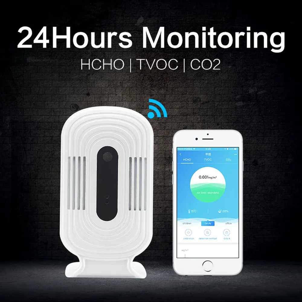 Wi-Fi детекция формальдегида инструмент CO2 нсно PM2.5 анализа качества воздуха тестер