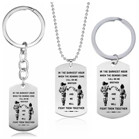 anime dragon titanium steel dog tag necklace letter best friends men jewelry never fade collares