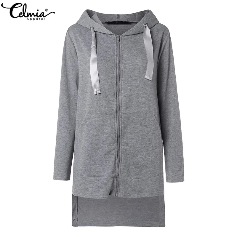 Женская куртка с капюшоном Celmia повседневная толстовка на молнии винтажная