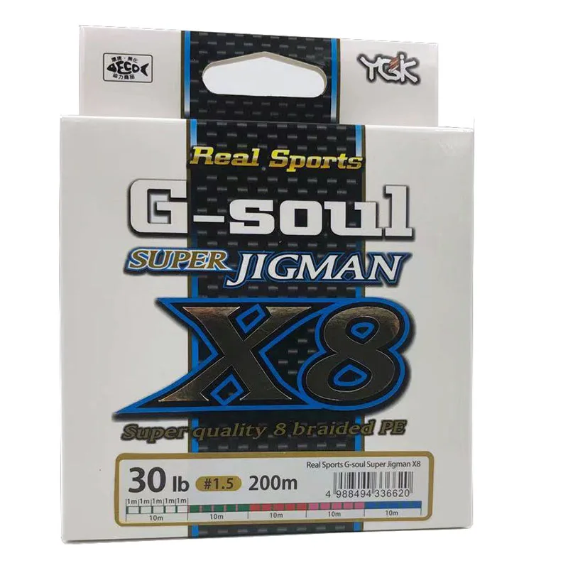 Новая рыболовная линия Япония оригинальные YGK G SOUL X8 JIGMAN x8 плетеный шнур PE