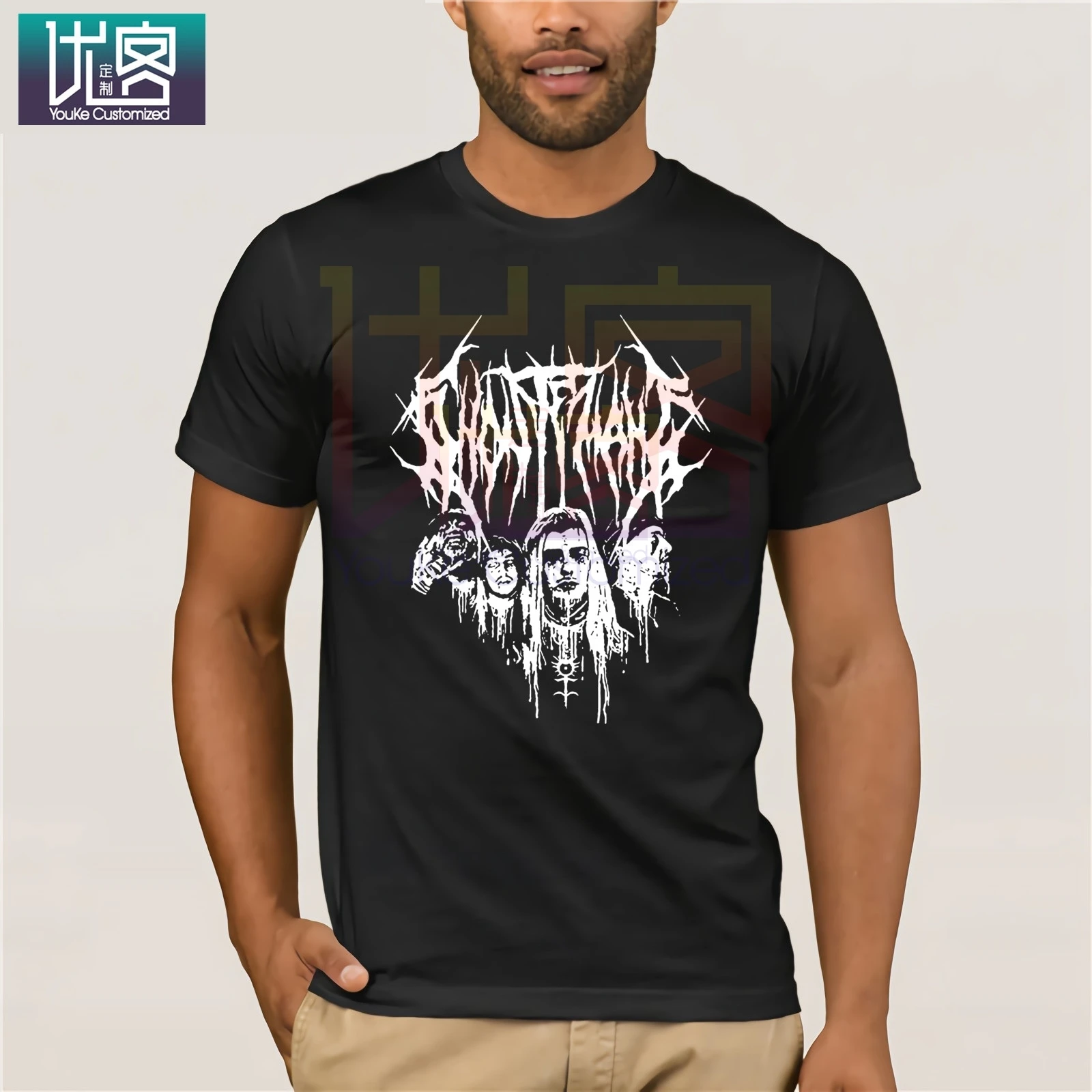 Футболка повседневные футболки Ghostemane одежда из 100% хлопка футболка хлопковая с