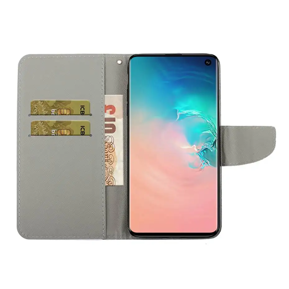 Из искусственной кожи окрашенные флип чехол для samsung S10 J4 J6 Примечание 10 плюс A10 A20 A30 A40 A50 S A70 M10 A8 книга Стиль телефон чехол s