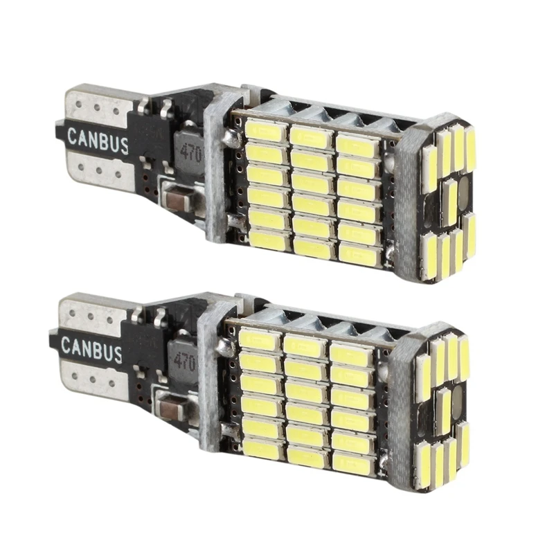 2 шт. Автомобильные светодиодные лампы T15 W16W 45 SMD 4014 6000 К | Спорт и развлечения